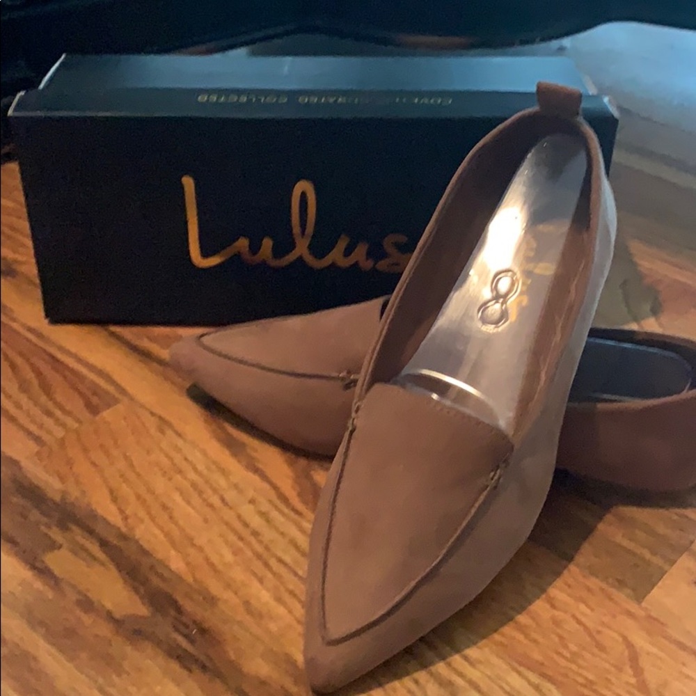 COPY - Lulu’s NEW Camel Suede Flat 8